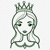 Royalty-inspired Princess Vector Illustration A royalty-inspired princess illustration in vector format.