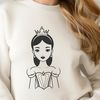 An SVG vector graphic image of a regal girl character with royal attire and accessories.