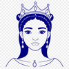 A young female princess in a royal gown, suitable for various digital designs.