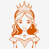 Free Princess Vector Design Download A simple princess illustration designed as vector art for various uses.