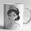 Free Vector Princess Graphic Art Female character in a royal dress, created as a vector graphic in SVG format.