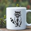 Raccoon Silhouette in Scalable SVG Format An SVG graphic representation of a raccoon with clean lines and scalable design.