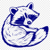 Raccoon Illustration in Scalable Format A stylized illustration of a raccoon, created as a scalable vector graphic (SVG) for use in digital design projects.