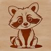 Cute Masked Bandit Animal Illustration Raccoon animal illustration in vector format.