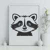 Cartoon Raccoon Clip Art A cartoon raccoon illustration created in vector format.