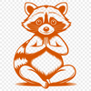 Beautiful Clip Art Wildlife An SVG graphic featuring a raccoon in a detailed design.