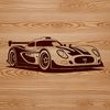 A high-performance vehicle designed for speed, rendered as a vector graphic.