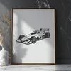 Sleek Car Illustration Design A sleek racing car illustration designed as a scalable SVG graphic for various applications.