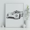 Racing Car Silhouette in Vector Format