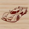 SVG graphic of a high-performance racing vehicle.