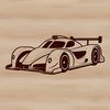 A high-resolution vector graphic illustration of a sleek racing car.