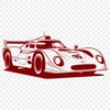 High-Performance Vehicle Icon A high-performance racing car with sleek design and bold lines, optimized for vector graphics.