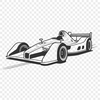Sleek Racing Car Design SVG A sleek racing car design suitable for vector art and cutting machines such as Cricut.