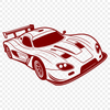 Racing Car Illustration SVG An SVG vector illustration of a speedy racing vehicle in motion.