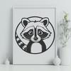 Cute Cartoon Raccoon Vector Graphic A simple illustration of a raccoon in vector format.