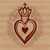 Heartfelt Symbol A stylized illustration of the Sacred Heart symbol, suitable for digital use.