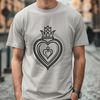 Beautiful Religious Clip Art A detailed illustration of the Sacred Heart icon, suitable for digital crafting and design projects.