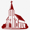Catholic Church Building Illustration A vector graphic design of a traditional Catholic church structure.