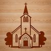 Baptist church exterior design in vector format