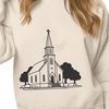 Elegant Religious Building Illustration A simple illustration of a traditional Baptist church with a steeple.