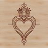 Sacred Heart Religious Symbol SVG Religious symbol of the Sacred Heart in high-resolution vector format.