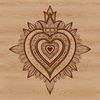 Sacred Heart Vector Image Template for Crafting An illustration of the Sacred Heart symbol in vector format.