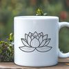 Spiritual Lotus Illustration A stylized illustration of the lotus flower, symbolizing spiritual growth and enlightenment in various cultures.