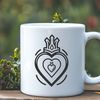 A vector representation of the Sacred Heart icon in a simple design style.