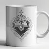 A vector illustration of the Sacred Heart icon, suitable for digital and printing purposes.