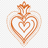 Sacred Heart Symbolism in Christian Art SVG illustration of the Sacred Heart, a symbolic representation in Christian iconography.