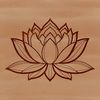 Symbolic Lotus Flower Icon An iconic representation of the lotus flower, a symbol often used in various cultural and religious contexts.