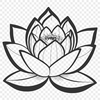Sacred Bloom Illustration A stylized illustration of a lotus flower, symbolizing growth and spirituality in various cultures.