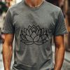 Eastern Lotus Symbolism A stylized illustration of the lotus flower, a symbol of spiritual growth and renewal in various Eastern cultures.