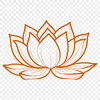 Eastern Symbolism Lotus Flower Illustration A stylized illustration of the lotus flower, a symbol with significant meaning in various Eastern religions.
