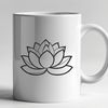 Stylized Lotus Design A stylized illustration of the lotus flower, a symbol with significant cultural and religious meaning in various societies.