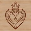 Devotional Sacred Heart Icon Vector illustration of the Sacred Heart, a symbol of devotion and faith.