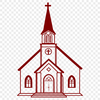 Simple Baptist Church Building Design Illustration of a traditional Baptist church building with a simple design.