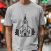Beautiful SVG Church Clip Art An SVG graphic representation of a traditional Baptist church structure.