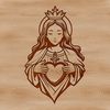 Free Sacred Heart Clip Art for Graphic Projects Sacred Heart icon in vector format for graphic design projects.