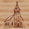 A digital rendering of a church exterior in a modern design style.