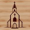 Traditional Religious Church Building SVG Vector illustration of a traditional religious church building, suitable for clip art designs and commercial projects.