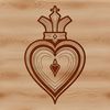 Sacred Heart Icon in Colorful Vector Art A simple, vector representation of the Sacred Heart icon in various colors.