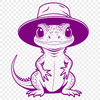 Simple Vector Lizard Design A reptile with a scaly texture and a long tail, depicted in a simple vector design.