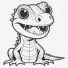 Lizard Illustration in Vector Style A digital illustration of a lizard in a simplified, vector style.