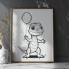 Stylized Cartoon Lizard Illustration A stylized illustration of a reptile lizard in a cartoon style.