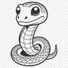 A detailed illustration of a serpent in vector format.