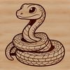 Reptile Snake Graphic Design An SVG graphic representation of a reptile snake.