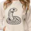 Slithery Illustration in Vector Graphics A detailed illustration of a snake's body in various shapes and lines, suitable for vector graphics.