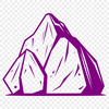 Beautiful Rock Design Element A 2D illustration of a rock, suitable for vector graphics and design projects.