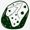 A textured rock illustration in digital format. A digital illustration of a rock with detailed texture and design.